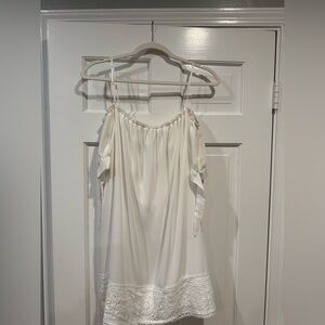 Lulus white mini dress off the shoulder
